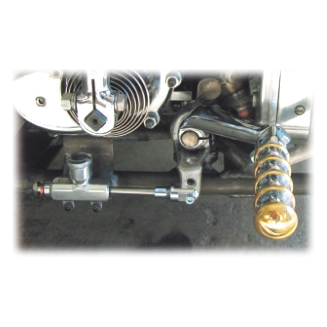 Kustom Tech Custom Rear Master Cylinder Hydraulic, Polished Master Cylinder Brake Rear Kustom Tech