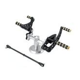 Kustom Tech Vintage Style Forward Controls, Black & Brass - 86-99 Softail Forward Controls Kustom Tech