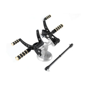 Kustom Tech Vintage Style Forward Controls, Black & Brass - 86-99 Softail Forward Controls Kustom Tech