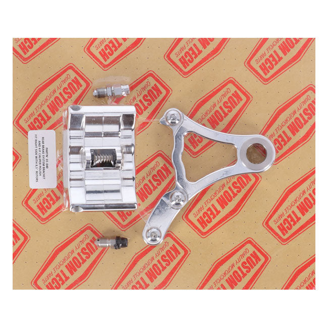 Rear Brake System, Polished Brake Calipers Kustom Tech