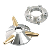 Kustom Tech Spinner Wheel Hub Cover, Aluminum & Brass Wheel Hub Caps Kustom Tech