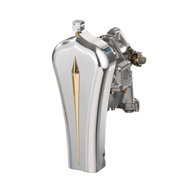 Kustom Tech Nostalgia Style Air Cover Aluminium and Brass Polished - S&S Super E/G carb Air Cleaner Kustom Tech