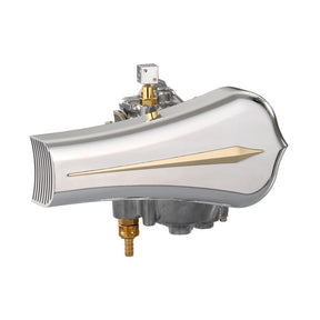 Nostalgia Style Air Cover Aluminium and Brass Polished - S&S Super E/G carb Air Cleaner Cover Kustom Tech