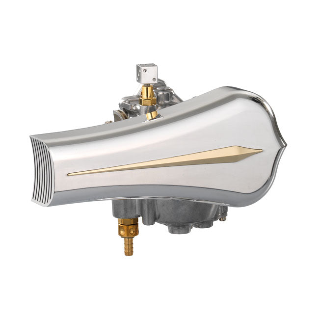 Nostalgia Style Air Cover Aluminium and Brass Polished - S&S Super E/G carb Air Cleaner Cover Kustom Tech