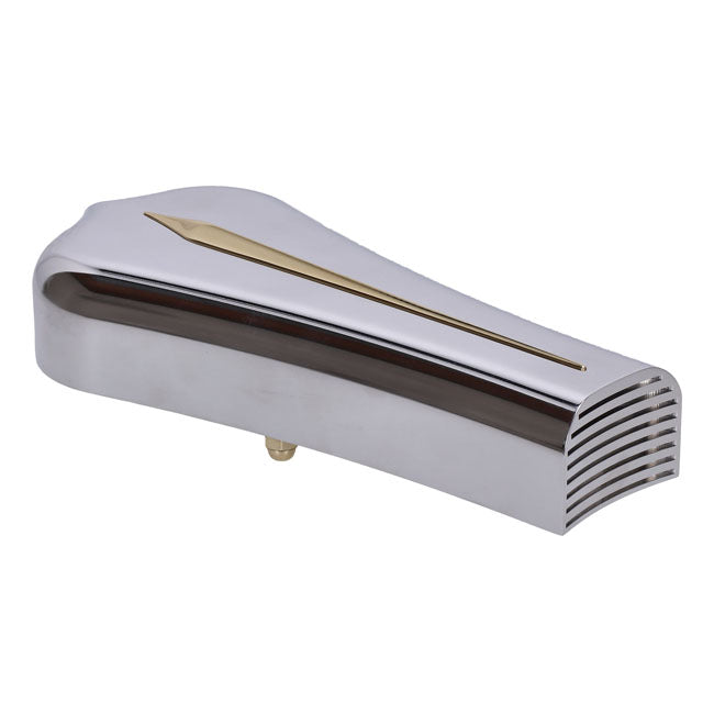 Kustom Tech Nostalgia Style Air Cover Aluminium and Brass Polished - CV Carburetor Air Cleaner Kustom Tech