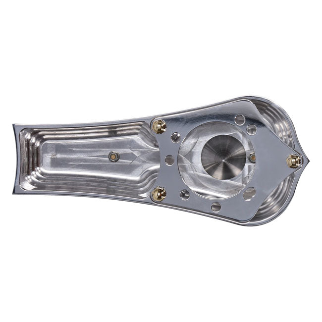 Nostalgia Style Air Cover Aluminium and Brass Polished - CV Carburetor Air Cleaner Cover Kustom Tech