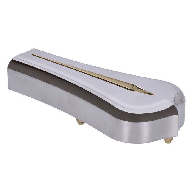 Nostalgia Style Air Cover Aluminium and Brass Polished - CV Carburetor Air Cleaner Cover Kustom Tech