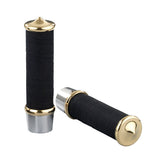 Kustom Tech Fabric Tape Style Grip Set, Polished Aluminum & Polished Brass - 1" Handlebars Grips Kustom Tech