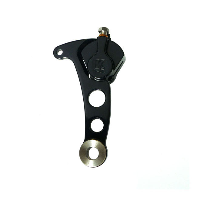 2 Piston Caliper & Bracket 11,5” For Springer Right Side, Black Brake Calipers Kustom Tech Default Title