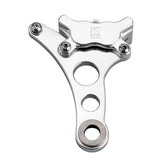 Kustom Tech 4 Piston Caliper & Bracket 11,5” For Springer Right Side, Polished Rear Brake Systems Kustom Tech