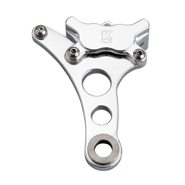 4 Piston Caliper & Bracket 11,5” For Springer Right Side, Polished Brake Calipers Kustom Tech