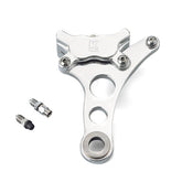 Kustom Tech 4 Piston Caliper & Bracket 11,5” For Springer Left Side, Polished Rear Brake Systems Kustom Tech