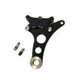 Kustom Tech 4 Piston Caliper & Bracket 11,5” For Springer Left Side, Black Rear Brake Systems Kustom Tech