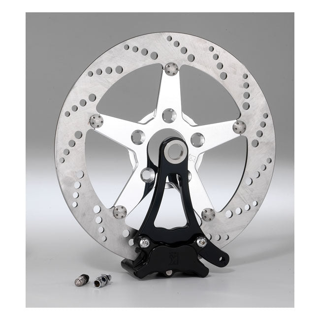 Kustom Tech Rear Caliper & Bracket For 11.5 Rotor, Black Brake Calipers With Bracket Kustom Tech