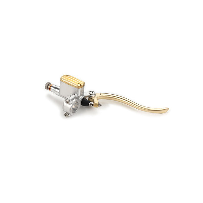 Kustom Tech Deluxe Line Brake Master Cylinder 14mm, Aluminium & Brass Satin Brake Master Cylinders Kustom Tech