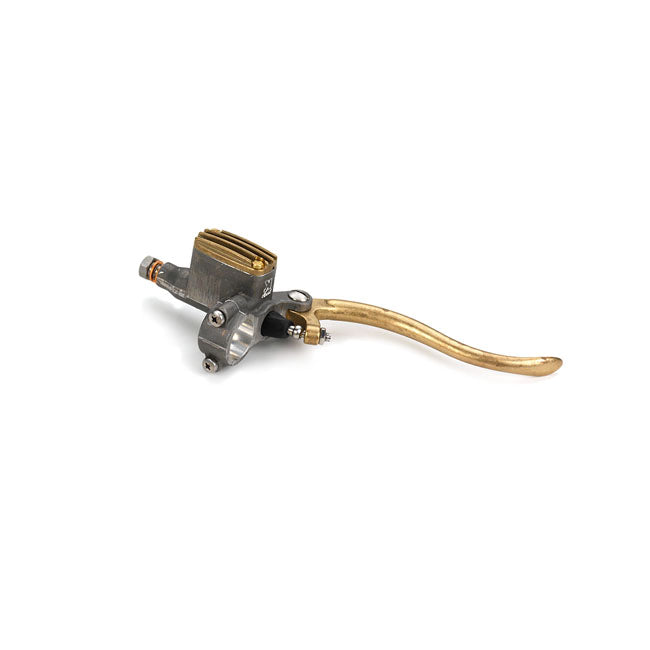 Kustom Tech Deluxe Brake Master Cylinder 12mm, Raw Brass & Aluminium Master Cylinder Brake Front Kustom Tech