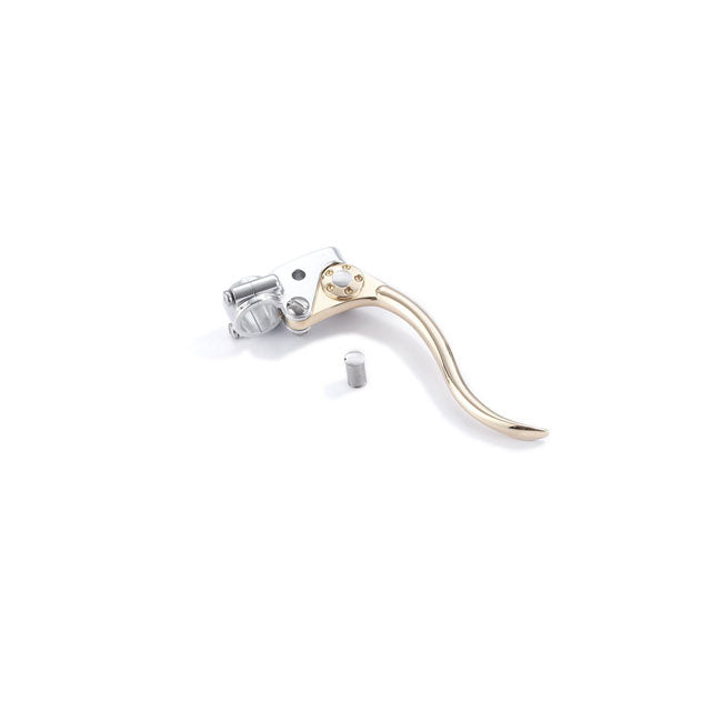 Deluxe Mechanical Brake Lever Assembly, Polished Brass Master Cylinder Kustom Tech Default Title