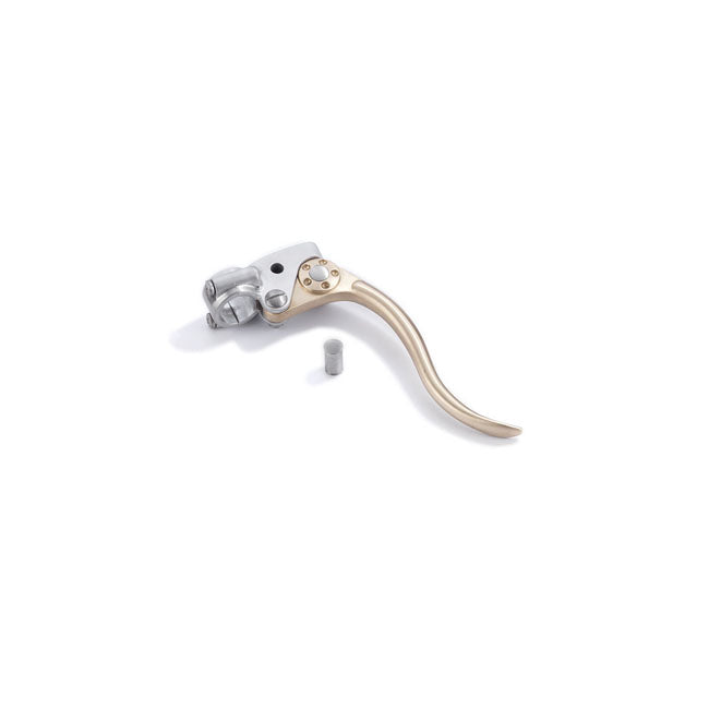 Kustom Tech Deluxe Mechanical Brake Lever Assembly, Satin Brass Aluminium Levers Brake Assy Kustom Tech