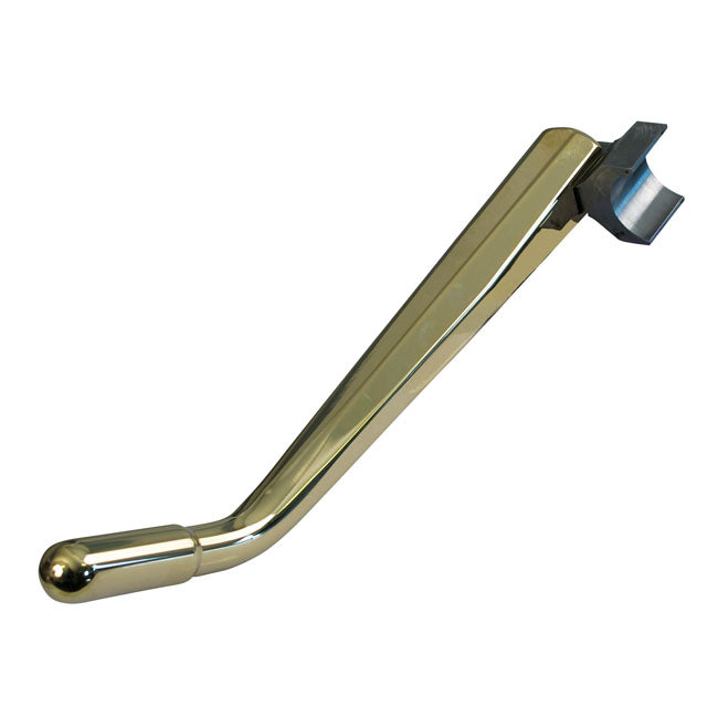 Kustom Tech Weld-On Diamond Jiffy Stand, Polished Brass Jiffy Stands Kustom Tech