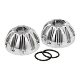 Kustom Tech Knuckle Rocker Nuts. Groove, Chrome Finish - 36-47 Knucklehead Rocker Box Mount Kits Kustom Tech