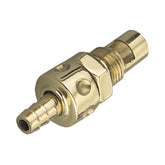 Kustom Tech In Line Fuel Valve For S&S B Carb, Polished Brass - S&S Super B carburetor Petcocks Kustom Tech