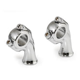 Kustom Tech Deluxe Risers 2.5 Inch Rise 1" Handlebar, Chrome Brass Risers Kustom Tech