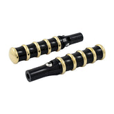 Vintage Folding Foot Pegs, Black & Brass Foot Pegs Kustom Tech Default Title