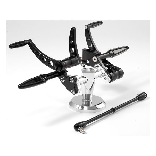 Kustom Tech Classic Style Forward Foot Control, Black - 86-99 FXST Forward Controls Kustom Tech