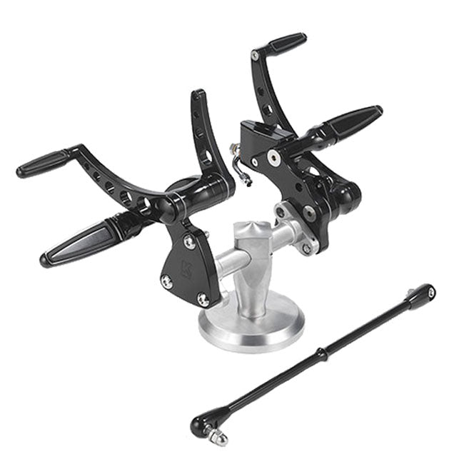 Classic Style Forward Foot Control, Black Anodized 00-17 Softail Foot Control Kit Kustom Tech Default Title