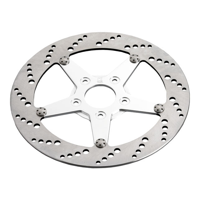 Kustom Tech 11.5" Drilled Brake Rotor Front Left Side - 00+ Brake Rotors 11.5 Inch Kustom Tech