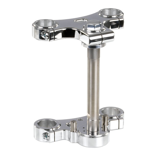 39mm Extra Narrow Triple Trees Without Risers Hole, Polished Triple Tree Kustom Tech