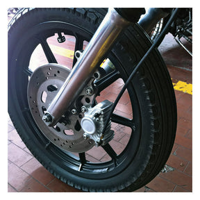 Kustom Tech Super Freni Front Caliper Bracket, Raw - Showa Fork Brake Caliper Brackets Kustom Tech