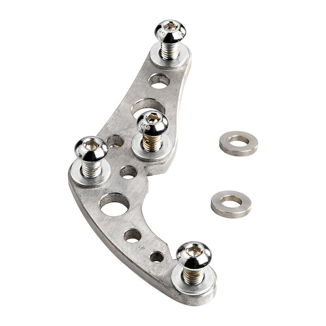 Super Freni Front Caliper Bracket, Raw - Showa Fork Brake Caliper Mount Kustom Tech