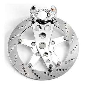 Kustom Tech Super Freni Rear Caliper Bracket, Polished - Swingarm Brake Caliper Brackets Kustom Tech