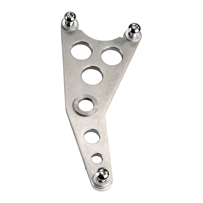 Kustom Tech Super Freni Rear Caliper Bracket, Raw - Swingarm Brake Caliper Brackets Kustom Tech