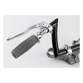 Kustom Tech Deluxe Handlebar Switch Dual Button, Satin Chrome Switch Housings Kustom Tech