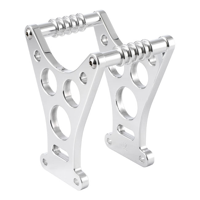 Kustom Tech Dragster Style Fork Brace, Satin - FXR & Dyna & Sportster Fork Braces Kustom Tech
