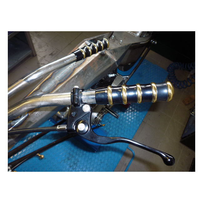 Kustom Tech Grimeca Clutch Lever Assembly 1" Handlebar, Black Levers Clutch Assy Kustom Tech