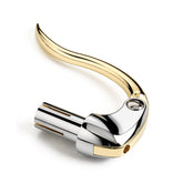 Kustom Tech Retro Line Inverted Control, Chrome With Brass Lever Polished Handlebar Control Kits Kustom Tech