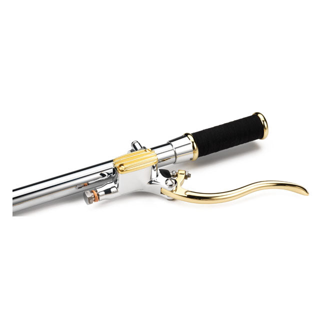 Deluxe Line Clutch Master Cylinder 14mm, Aluminium & Brass Polished Master Cylinder Kustom Tech Default Title