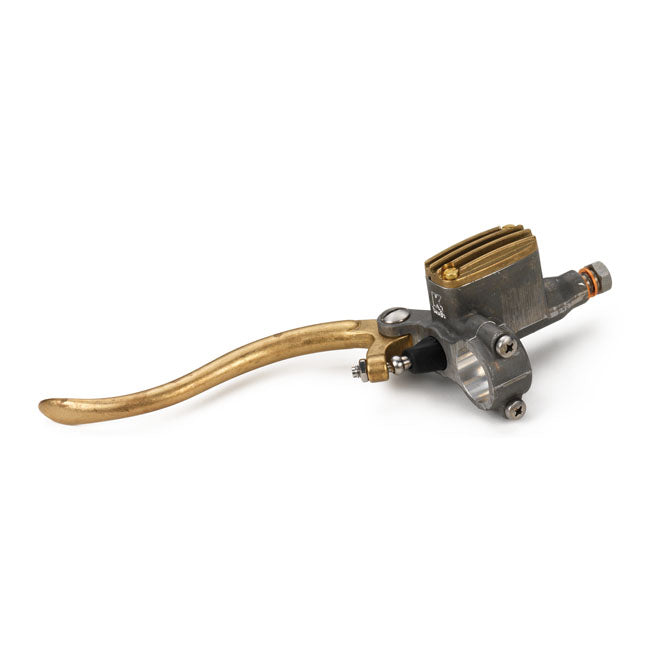 Kustom Tech Deluxe Line Clutch Master Cylinder 14mm, Aluminium & Brass Raw Levers Clutch Assy Kustom Tech