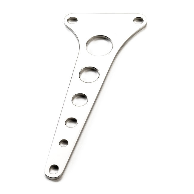 Kustom Tech Anchor Bracket For Mini Drum Brake, Polished - Showa Frontend Brake Drum Mount Kits Kustom Tech