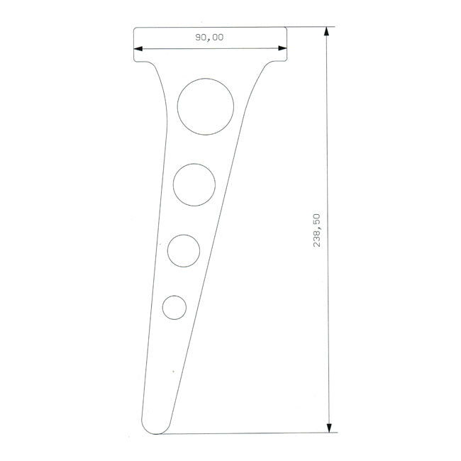 Kustom Tech Anchor Bracket Custom, Stainless Steel For Mini Drum Brake Brake Drum Mount Kits Kustom Tech