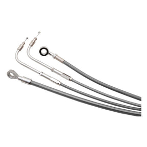 Burly Brand Cable Kit 14" Braided Stainless Steel Handlebar W/O Abs Apehanger Cable/Line Kits Burly Brand