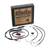 Burly Brand Cable Kit 15" Black Vinyl Stainless Steel Handlebar W/Abs Apehanger Cable/Line Kits Burly Brand