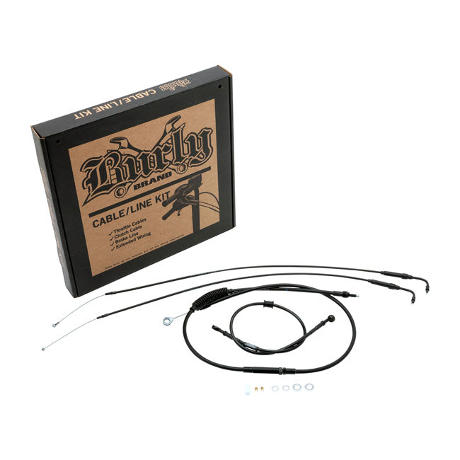 Burly Brand Control Kit Cafe 07 13 Xl Apehanger Cable/Line Kits Burly Brand
