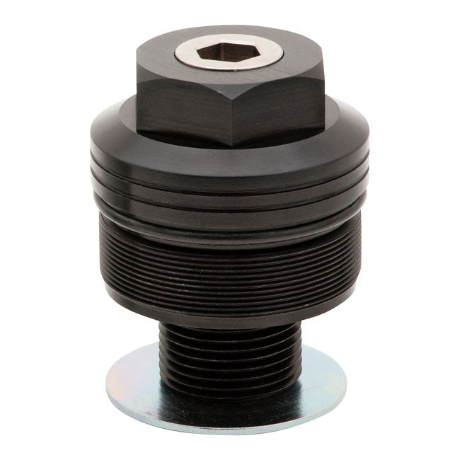 Burly Brand Fork Adjuster Preload 49mm Cap Black Fork Tube Caps Burly Brand