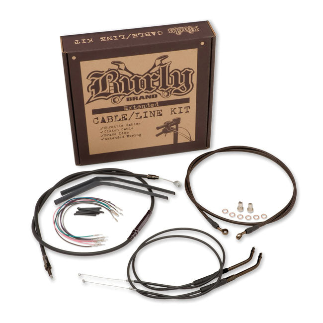 Burly Brand Control Kt Flhx Flht 13 Apehanger Cable/Line Kits Burly Brand