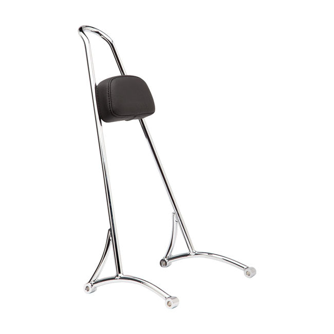 Burly Brand Sissy Bar Tall W/Pad Chrome Sissy Bars Burly Brand