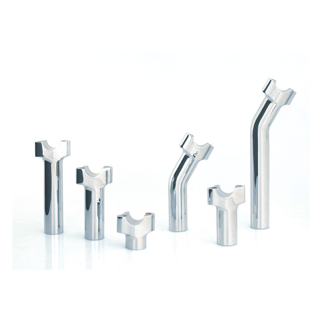 Wild1, Chubby risers. Straight. 1.5" rise. Chrome Risers Wild1